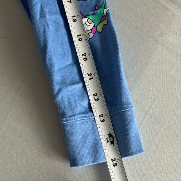 Life Is Good Crusher T-Shirt Falling Gnome Leaves Long Sleeve Womens Medium Blue - Picture 14 of 14